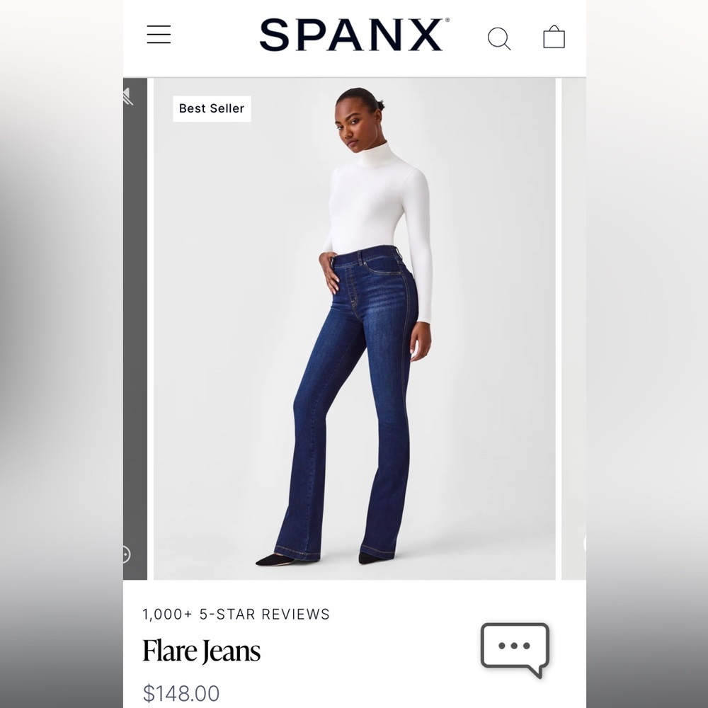 NWT Spanx Flare Jeans, Size Small Petite